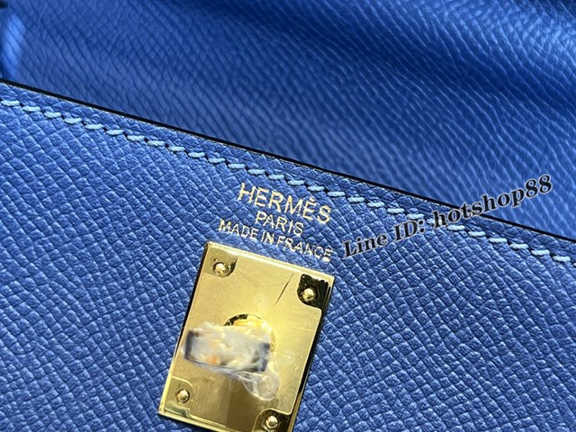 Hermes專櫃新款明蘭進口epsom皮手提女包 愛馬仕Kelly女包中古款大耳朵 ttd1500